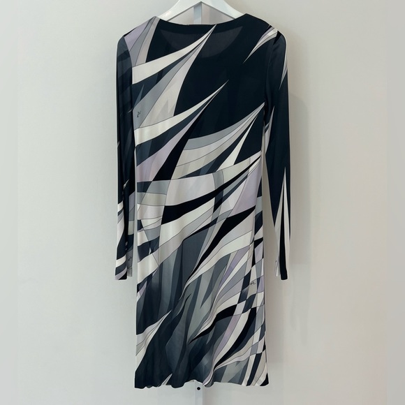 EMILIO PUCCI BLACK MULTI DRESS MODEL 46RL22 SIZE IT 42 / US 8 - Picture 6 of 17